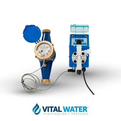 Dosificador automático Vital Water modelo PUL con caudalímetro de pulsos